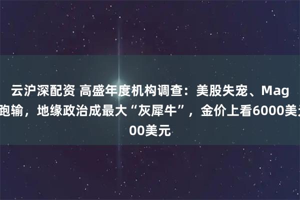 云沪深配资 高盛年度机构调查：美股失宠、Mag7跑输，地缘政治成最大“灰犀牛”，金价上看6000美元